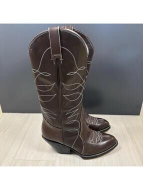 Rudel Cowboy Boots Mens Size 10.5 Brown Western Rocio Festival Cowboy GUC